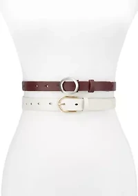 Skinny 2-Pack Fashion Belt Set