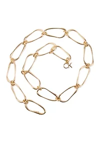 Women's Polished Chain Belt with CK Charm