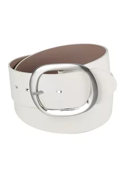 Two One Reversible Centerbar Statement Buckle Belt
