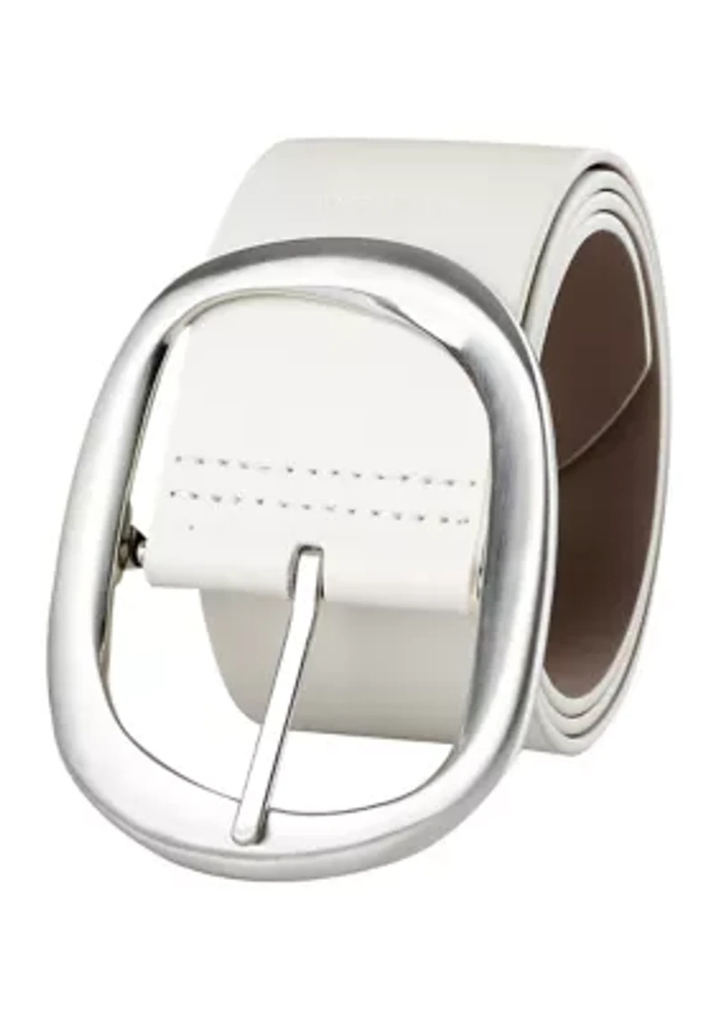 Two One Reversible Centerbar Statement Buckle Belt