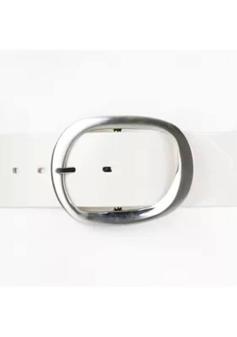 Two One Reversible Centerbar Statement Buckle Belt