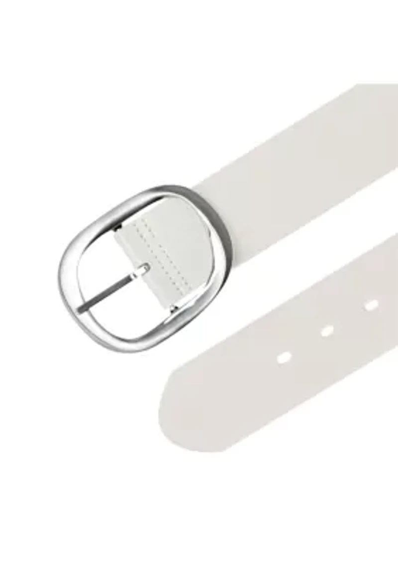 Two One Reversible Centerbar Statement Buckle Belt