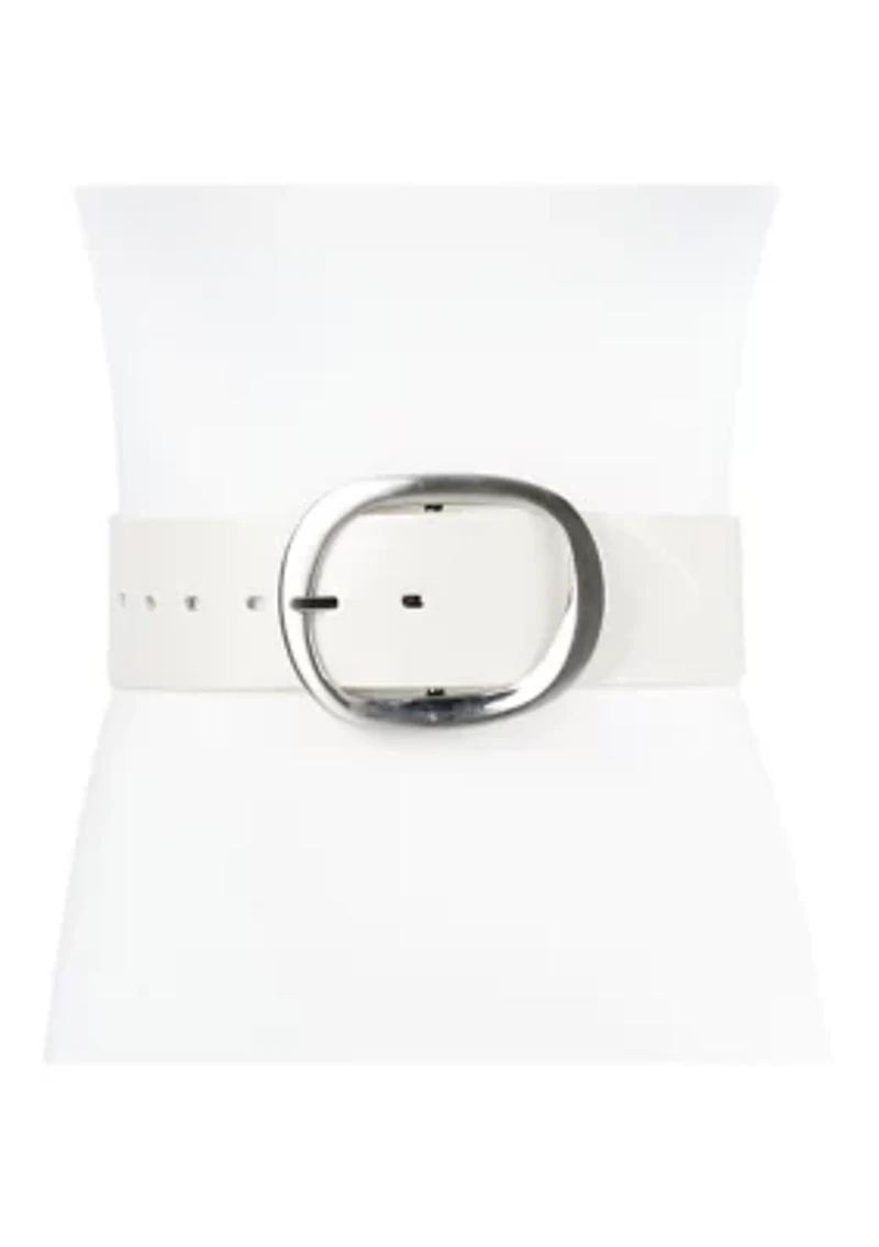 Two One Reversible Centerbar Statement Buckle Belt