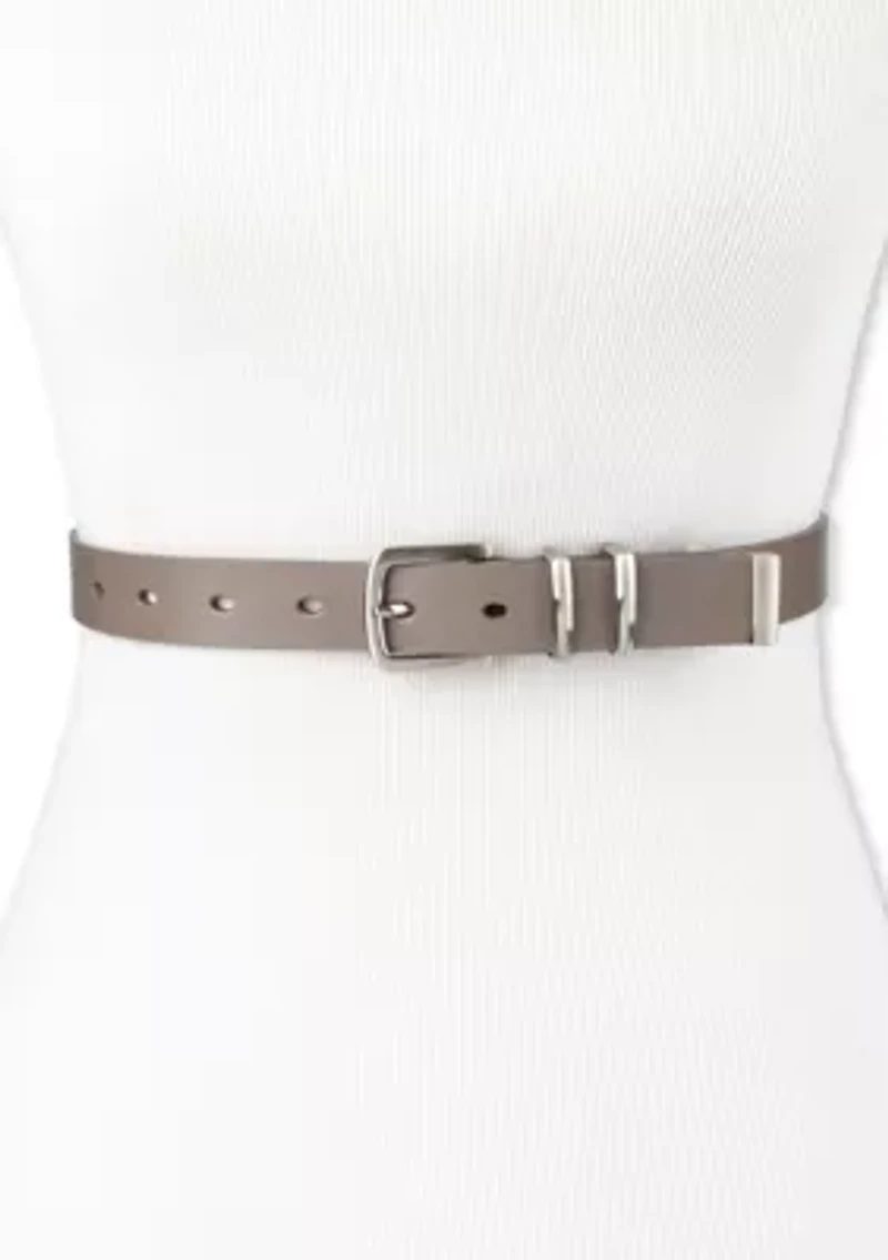 Modern Metal Double Loop Slim Fashion Belt