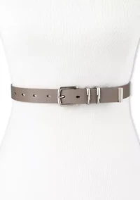 Modern Metal Double Loop Slim Fashion Belt