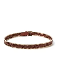 Faux Leather Mix Braid Belt