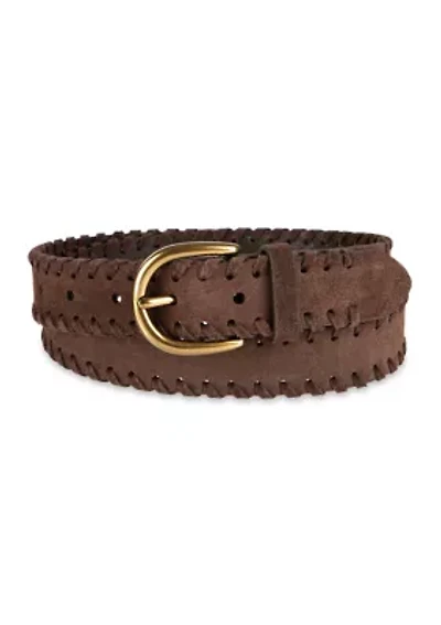 Laced Edge Suede Fashion Belt