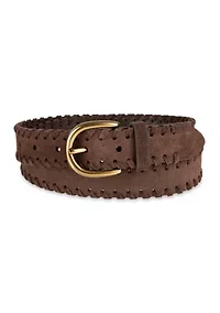 Laced Edge Suede Fashion Belt