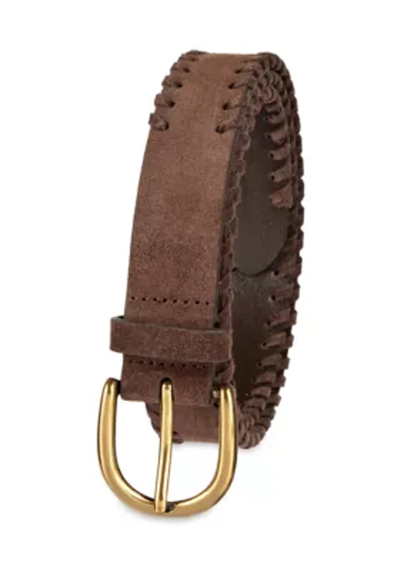 Laced Edge Suede Fashion Belt