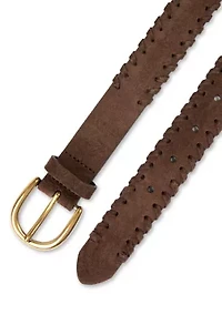 Laced Edge Suede Fashion Belt