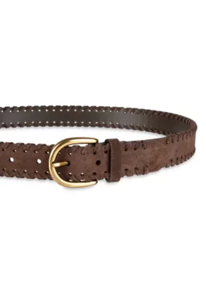 Laced Edge Suede Fashion Belt