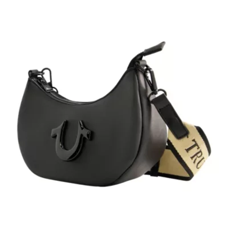 True Religion Logo Strap Crescent Hobo