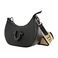True Religion Logo Strap Crescent Hobo