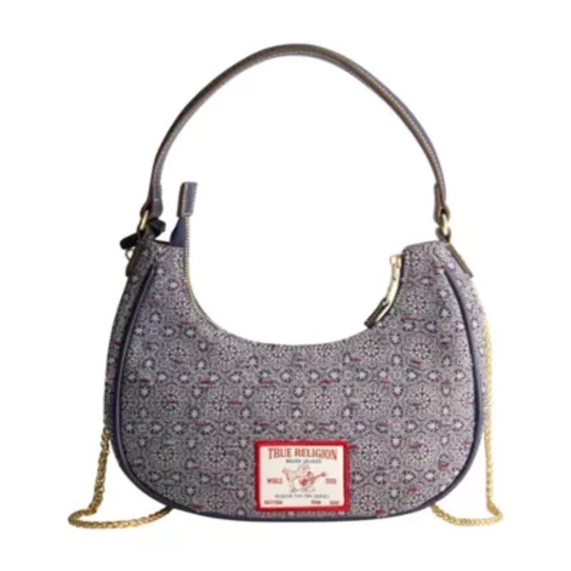 True Religion Striped Denim Small Hobo