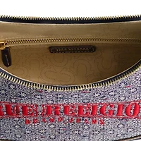 True Religion Striped Denim Small Hobo
