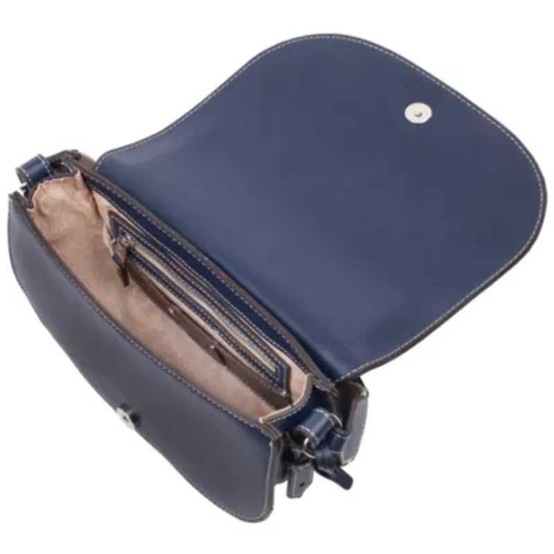 True Religion Dark Denim Logo Saddle Bag
