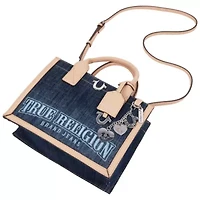 True Religion Bombe Logo Denim Tote