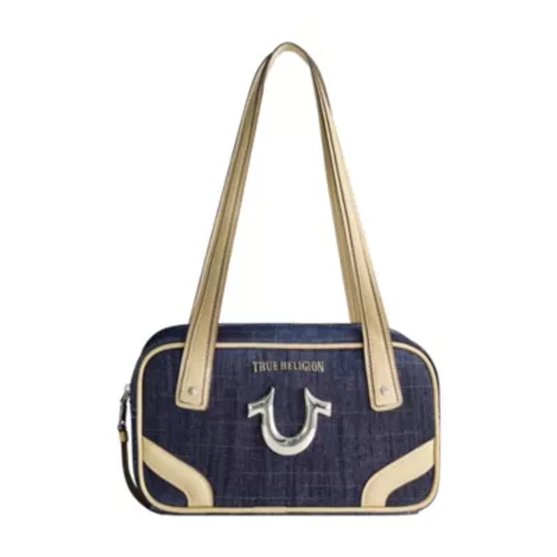 True Religion Small Denim Bowling Satchel