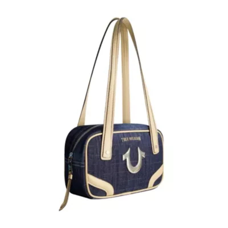 True Religion Small Denim Bowling Satchel