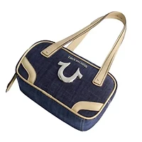 True Religion Small Denim Bowling Satchel
