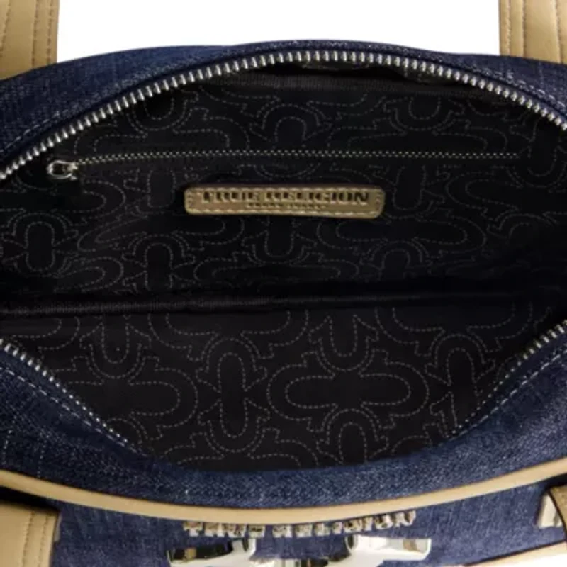 True Religion Small Denim Bowling Satchel
