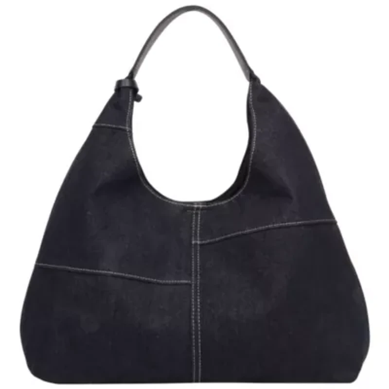 True Religion Retro Logo Denim Hobo Bag