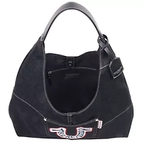 True Religion Retro Logo Denim Hobo Bag