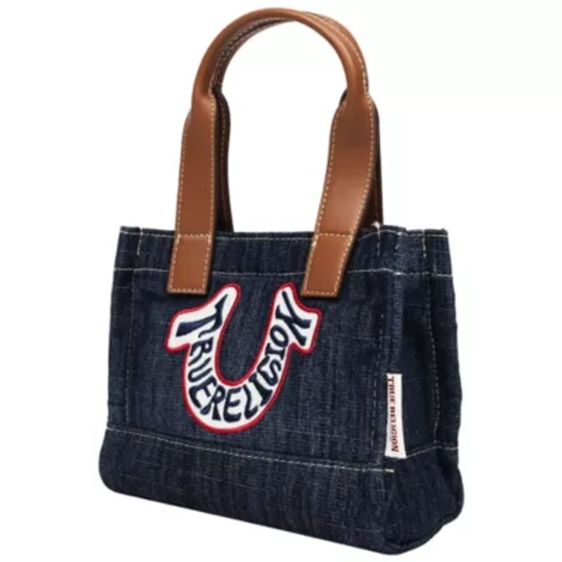 True Religion Retro Horseshoe Denim Mini Tote