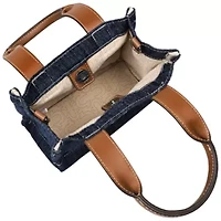 True Religion Retro Horseshoe Denim Mini Tote