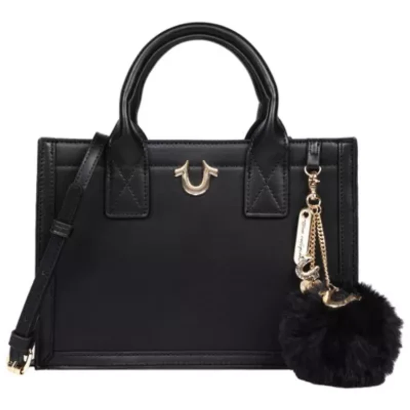 True Religion Pom Dangle Modern Tote
