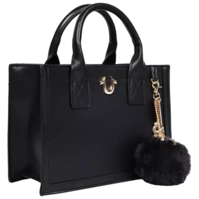 True Religion Pom Dangle Modern Tote
