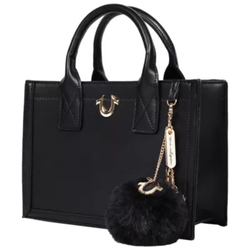 True Religion Pom Dangle Modern Tote