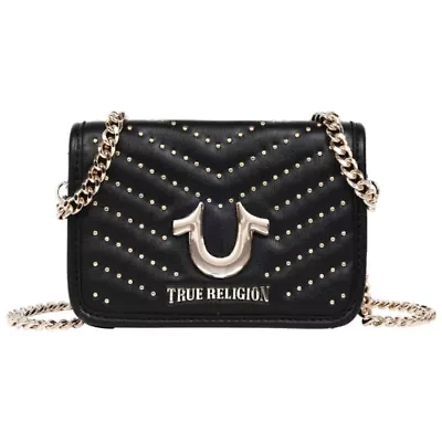 True Religion Horseshoe Multi Stud Flap Crossbody