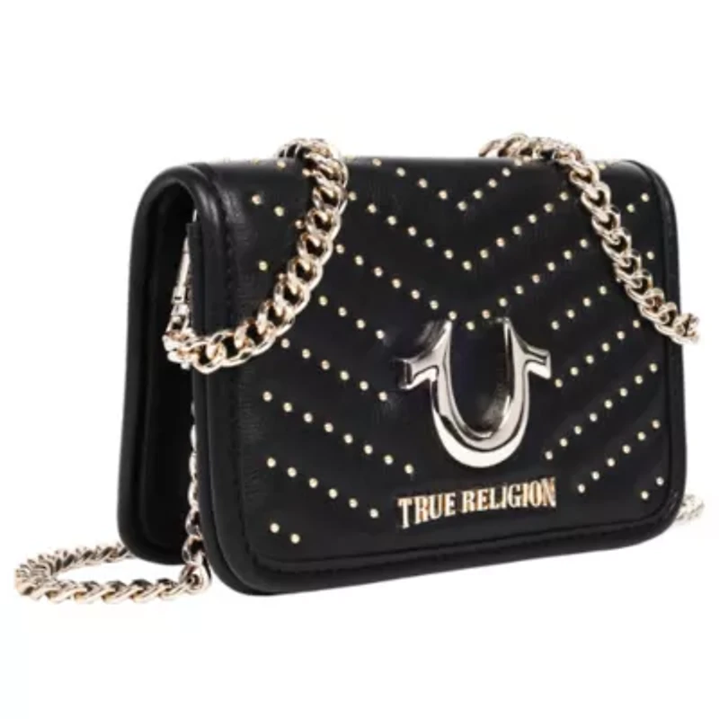 True Religion Horseshoe Multi Stud Flap Crossbody