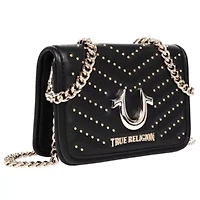 True Religion Horseshoe Multi Stud Flap Crossbody