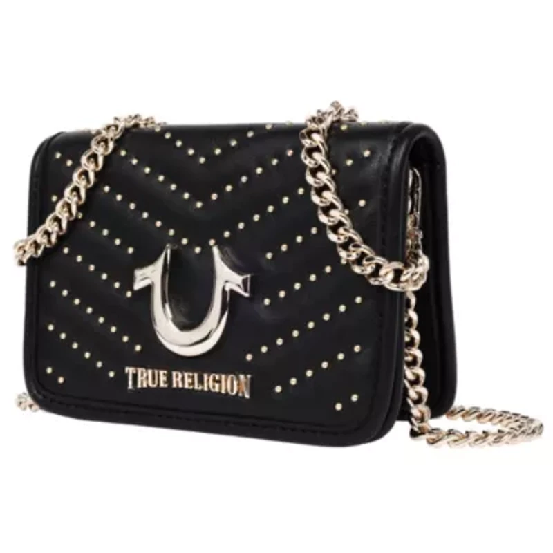 True Religion Horseshoe Multi Stud Flap Crossbody