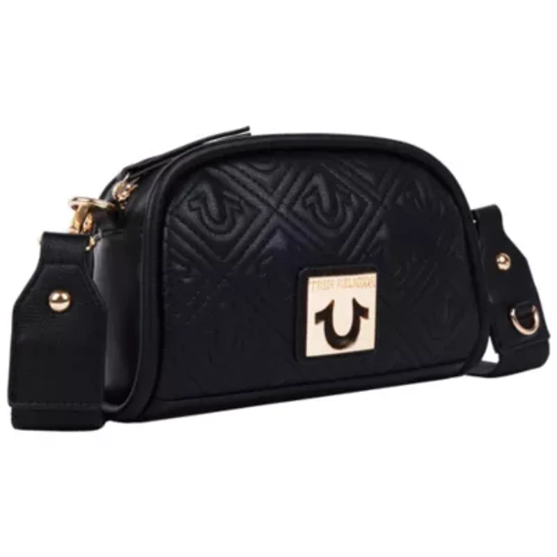 True Religion Metal Plaque Quilted Crossbody