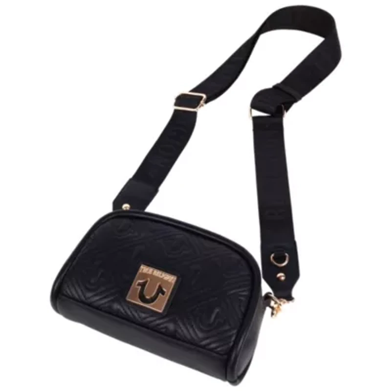 True Religion Metal Plaque Quilted Crossbody