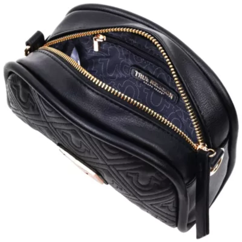True Religion Metal Plaque Quilted Crossbody