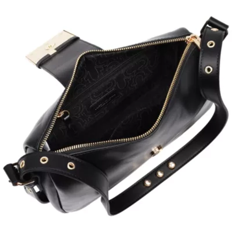 True Religion East West Shoulder Bag with Belt Buckle Tab