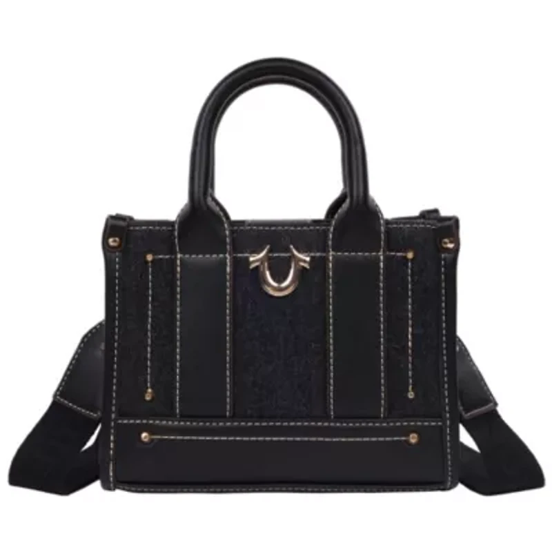 True Religion Denim Logo Strap Mini Tote