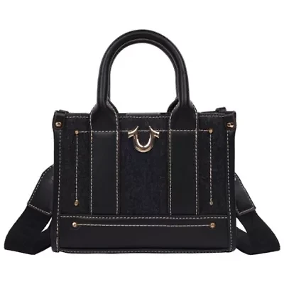 True Religion Denim Logo Strap Mini Tote