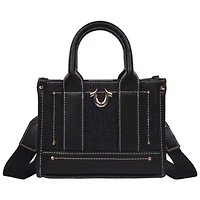 True Religion Denim Logo Strap Mini Tote