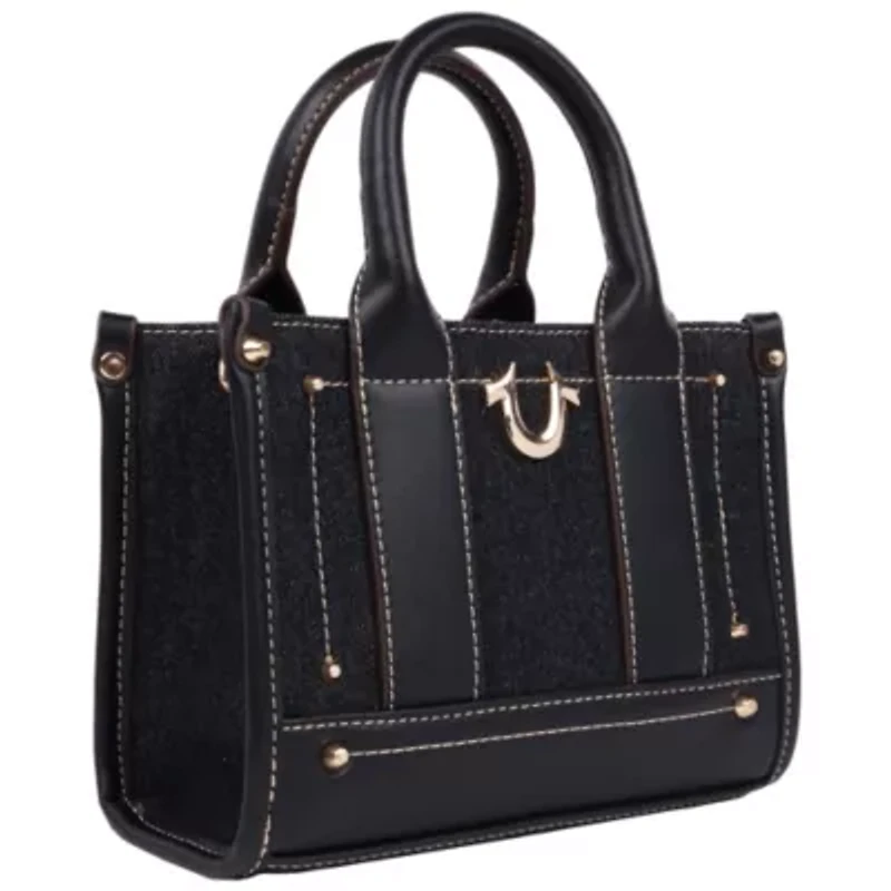 True Religion Denim Logo Strap Mini Tote