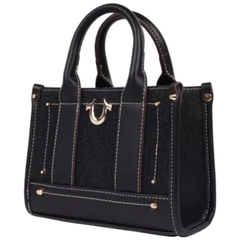 True Religion Denim Logo Strap Mini Tote