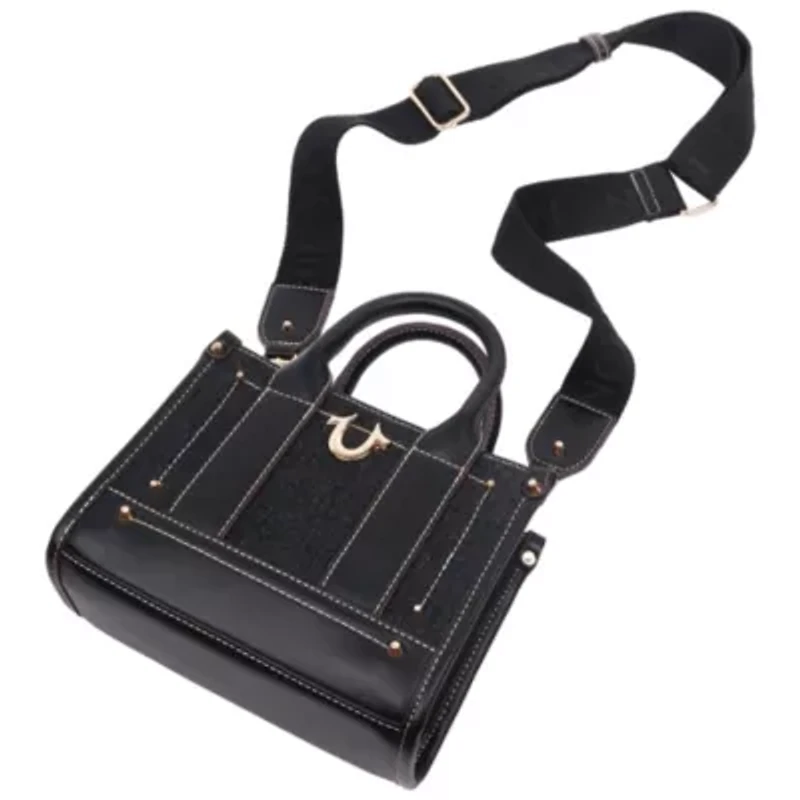 True Religion Denim Logo Strap Mini Tote