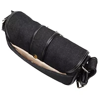 True Religion Double Pocket Denim Satchel with Horseshoe Hardware