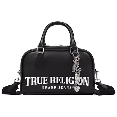 True Religion Bombe Logo Satchel with Charm