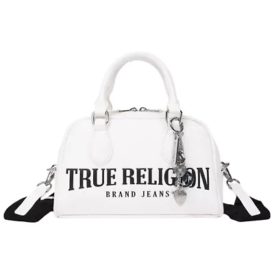 True Religion Bombe Logo Satchel with Charm