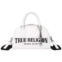 True Religion Bombe Logo Satchel with Charm